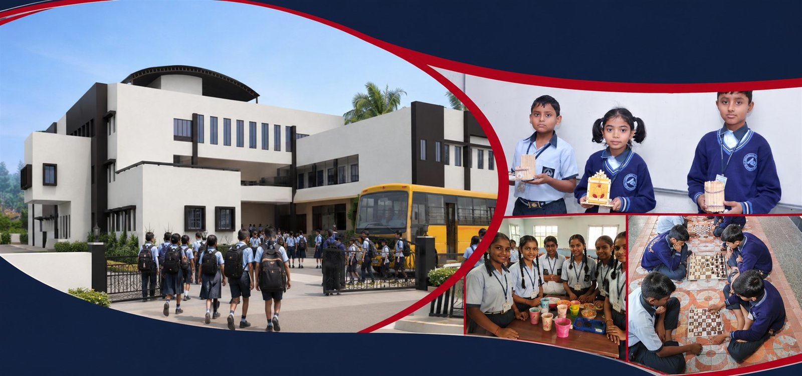 Channawar's e Vidya Mandir campus and students
